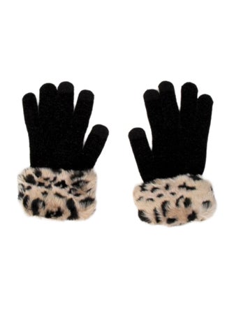 Donna Salyers Winter Gloves With Faux Fur Trim