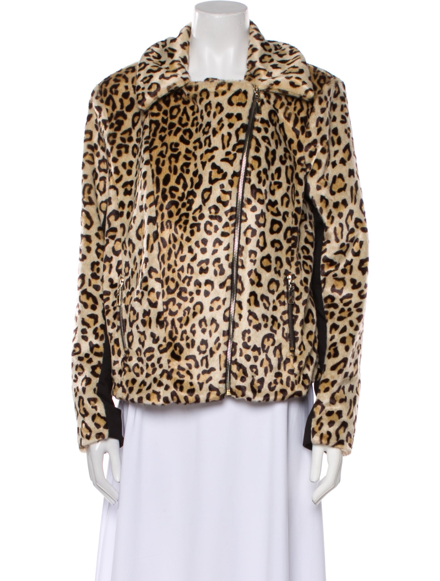 Donna Salyers Animal Print Faux Fur Jacket