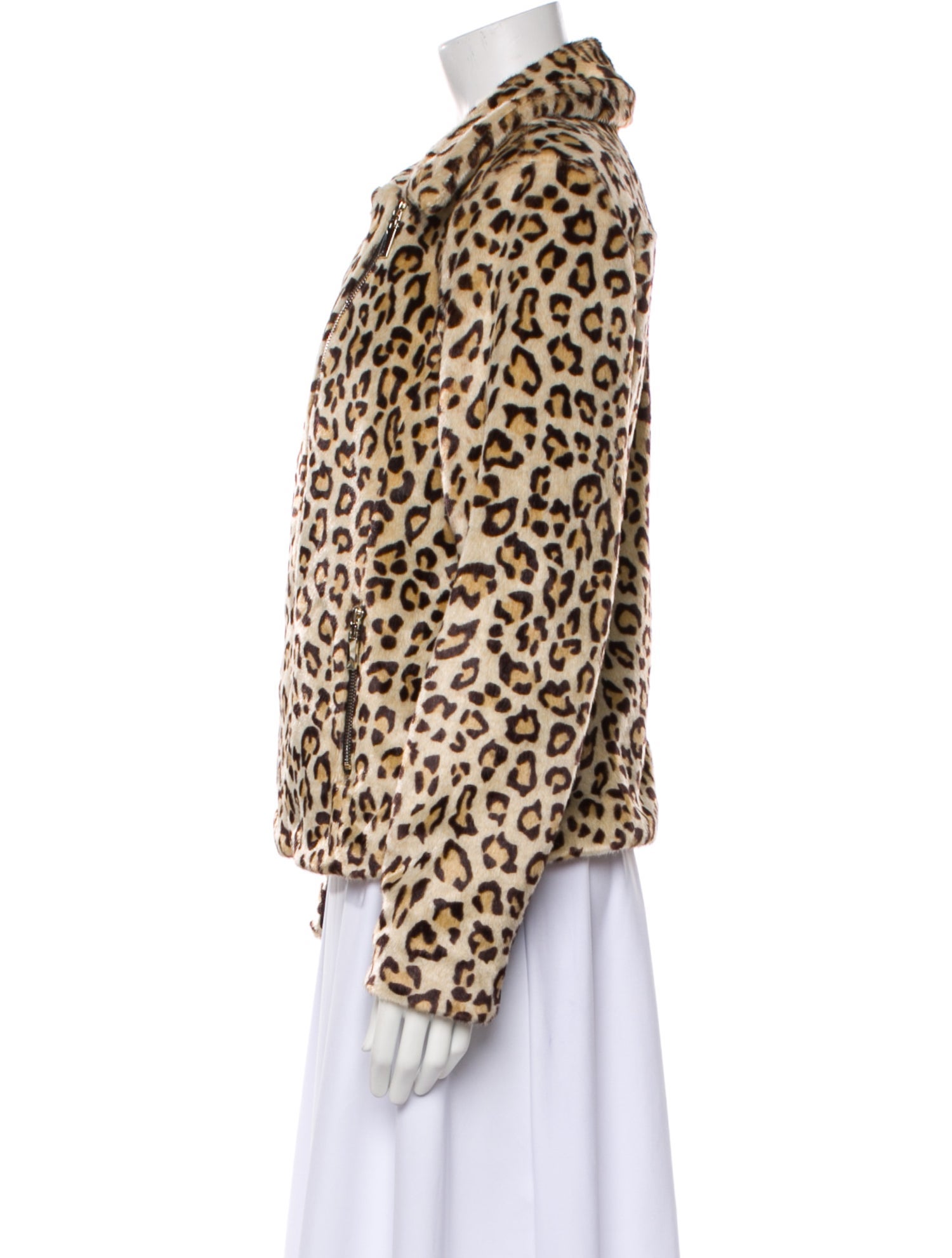 Donna Salyers Animal Print Faux Fur Jacket