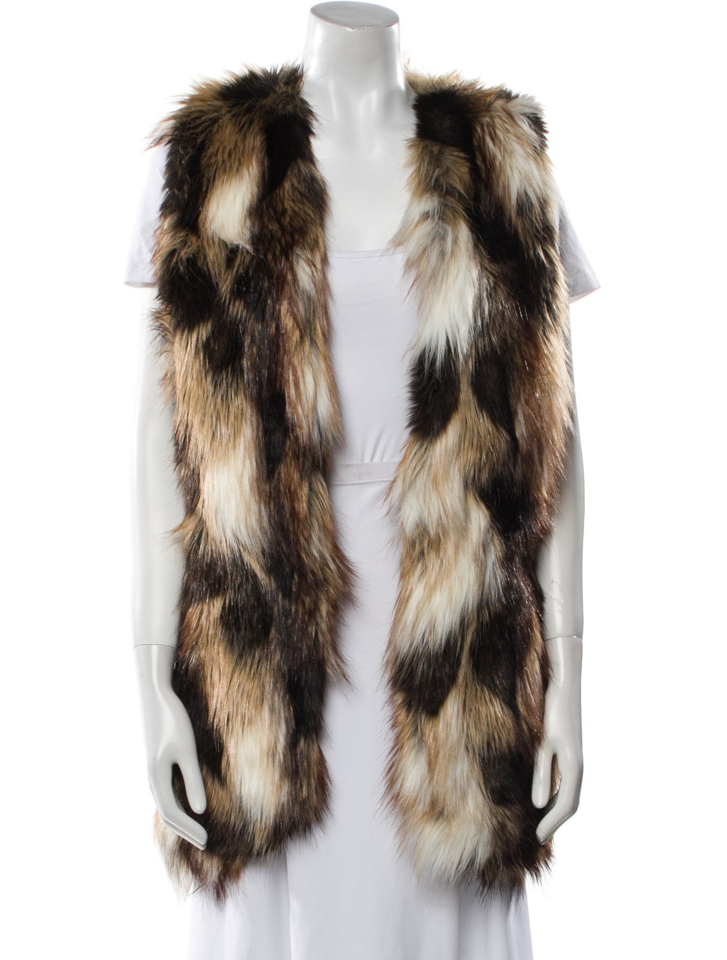 Donna Salyers Faux Fur Striped Vest