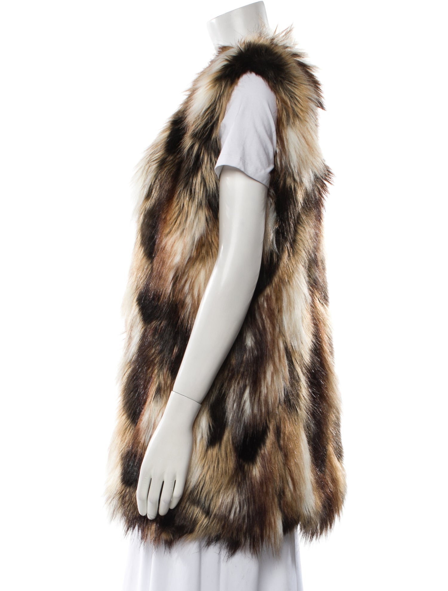 Donna Salyers Faux Fur Striped Vest