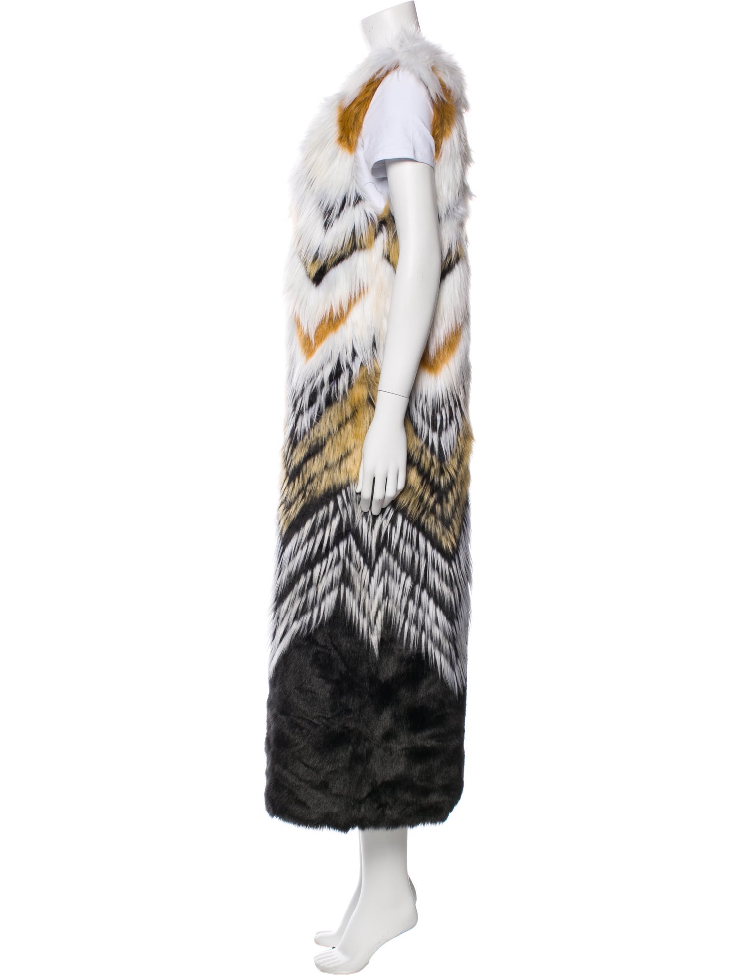 Donna Salyers Faux Fur Printed Coat
