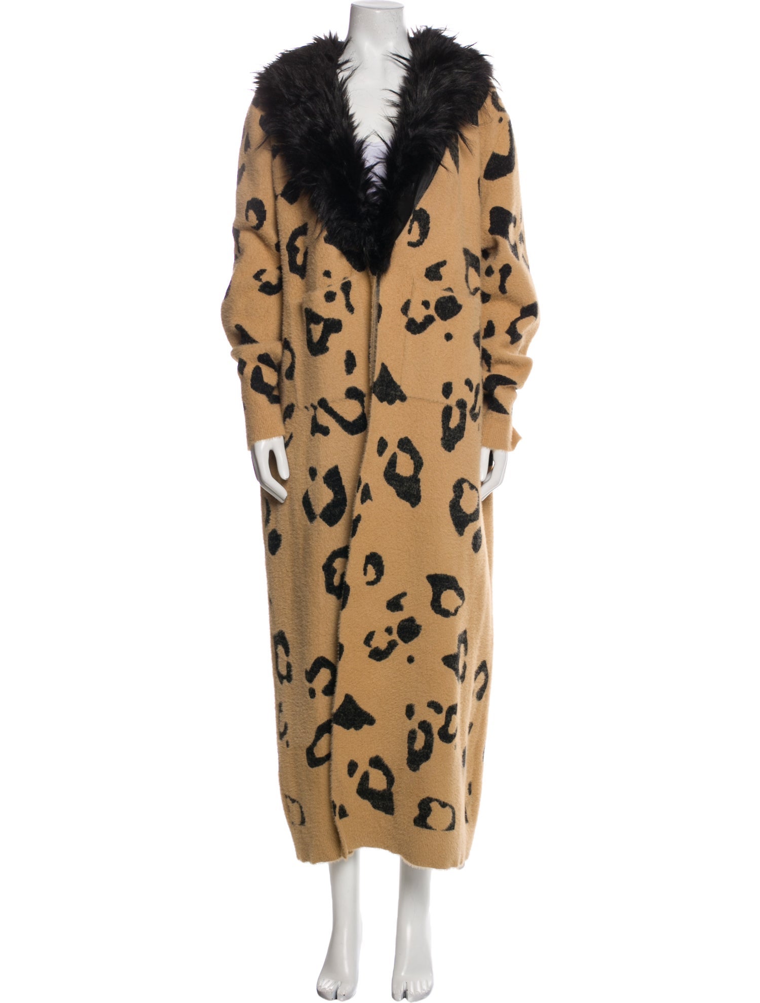 Donna Salyers Animal Print Faux Fur Coat