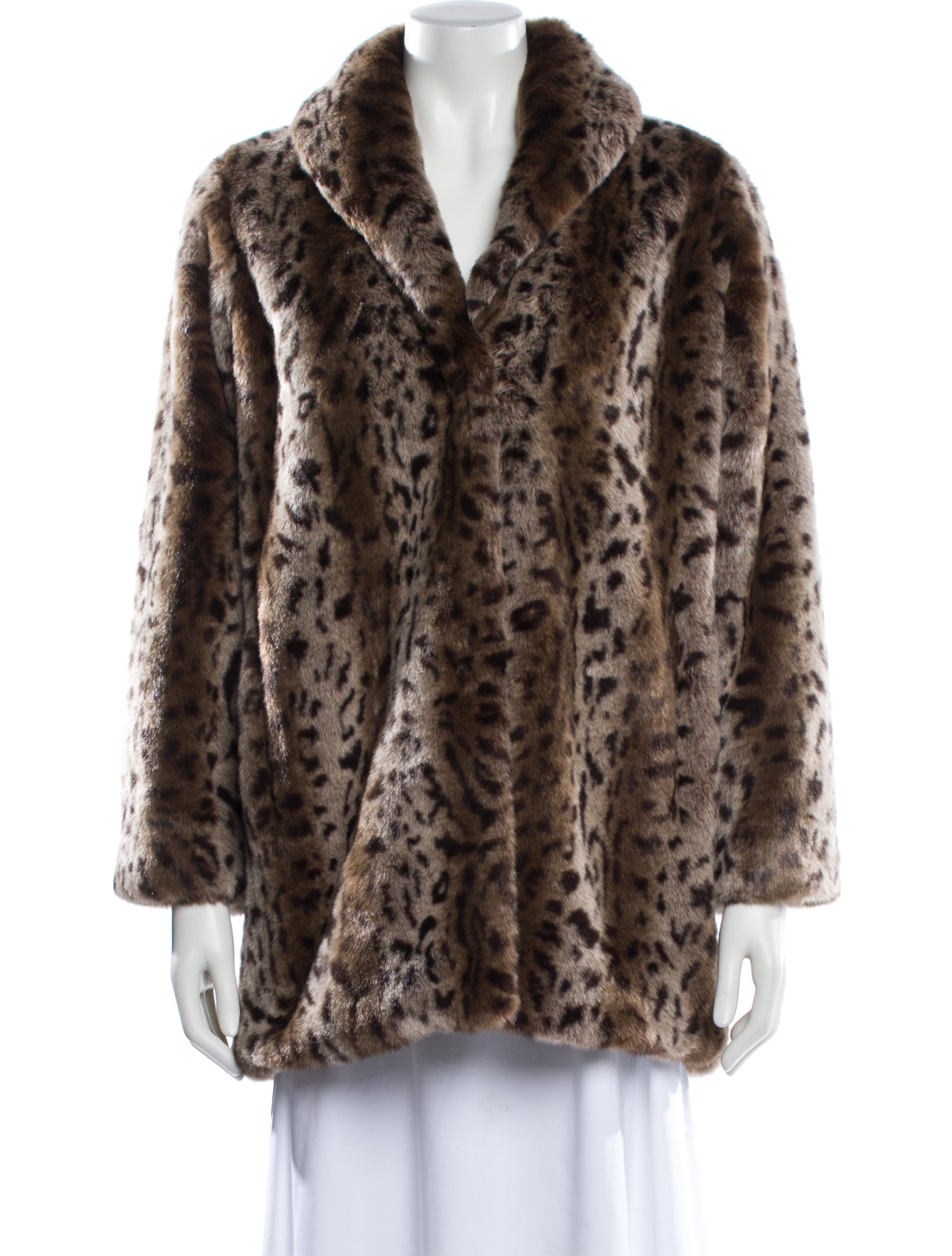 Donna Salyers Animal Print Faux Fur Coat