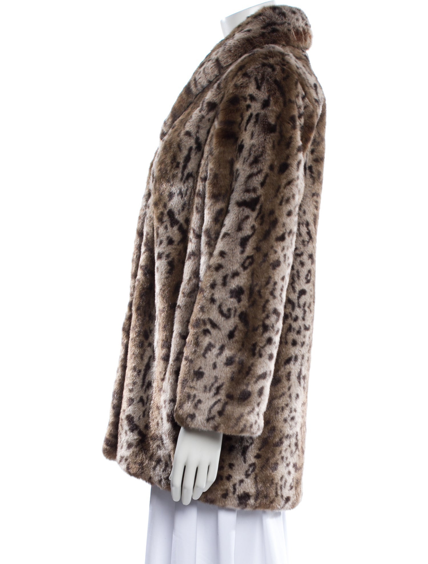 Donna Salyers Animal Print Faux Fur Coat
