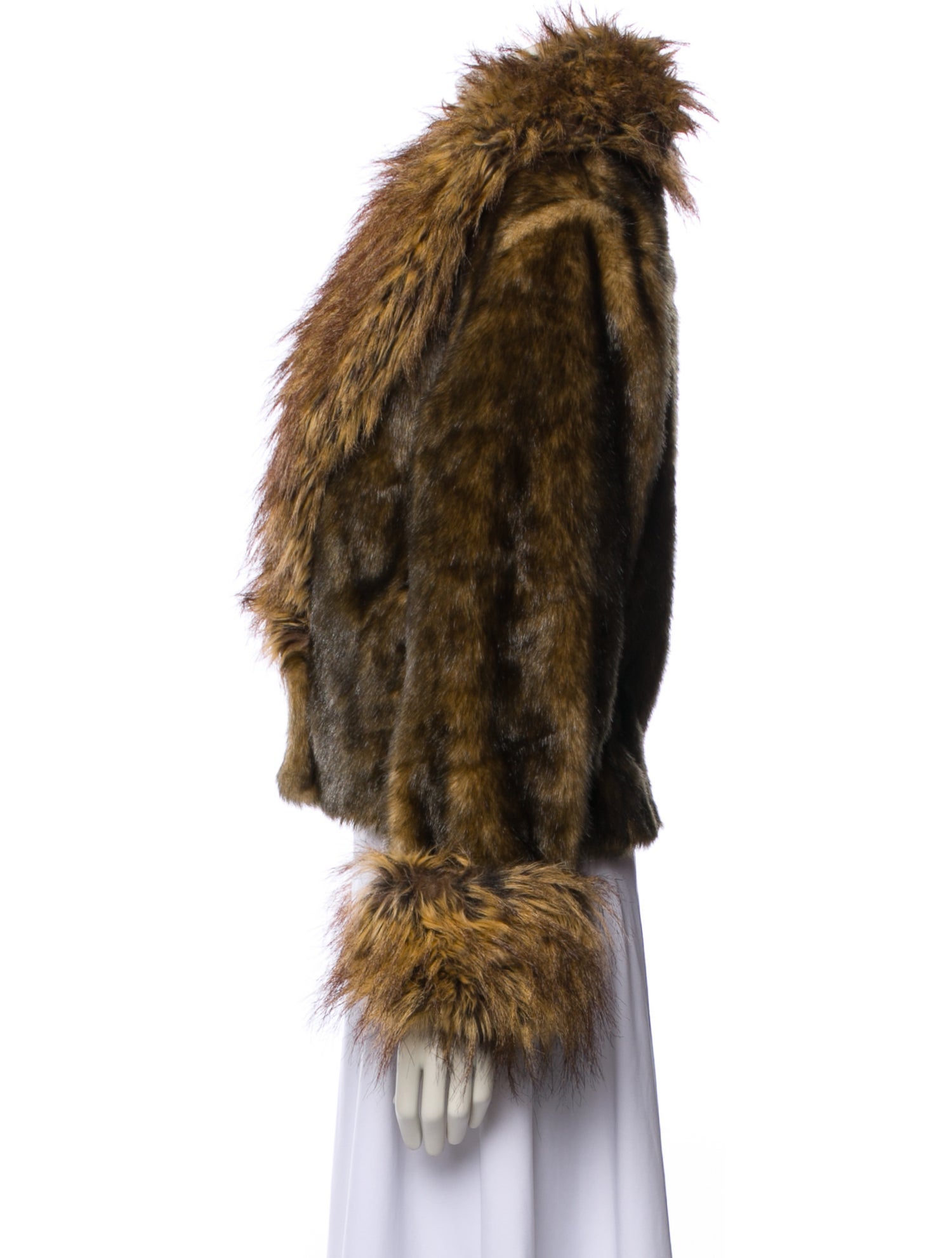 Donna Salyers Printed Faux Fur Jacket