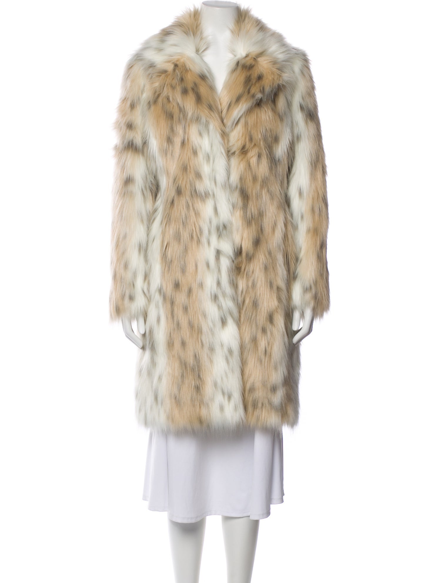 Donna Salyers Animal Print Faux Fur Coat