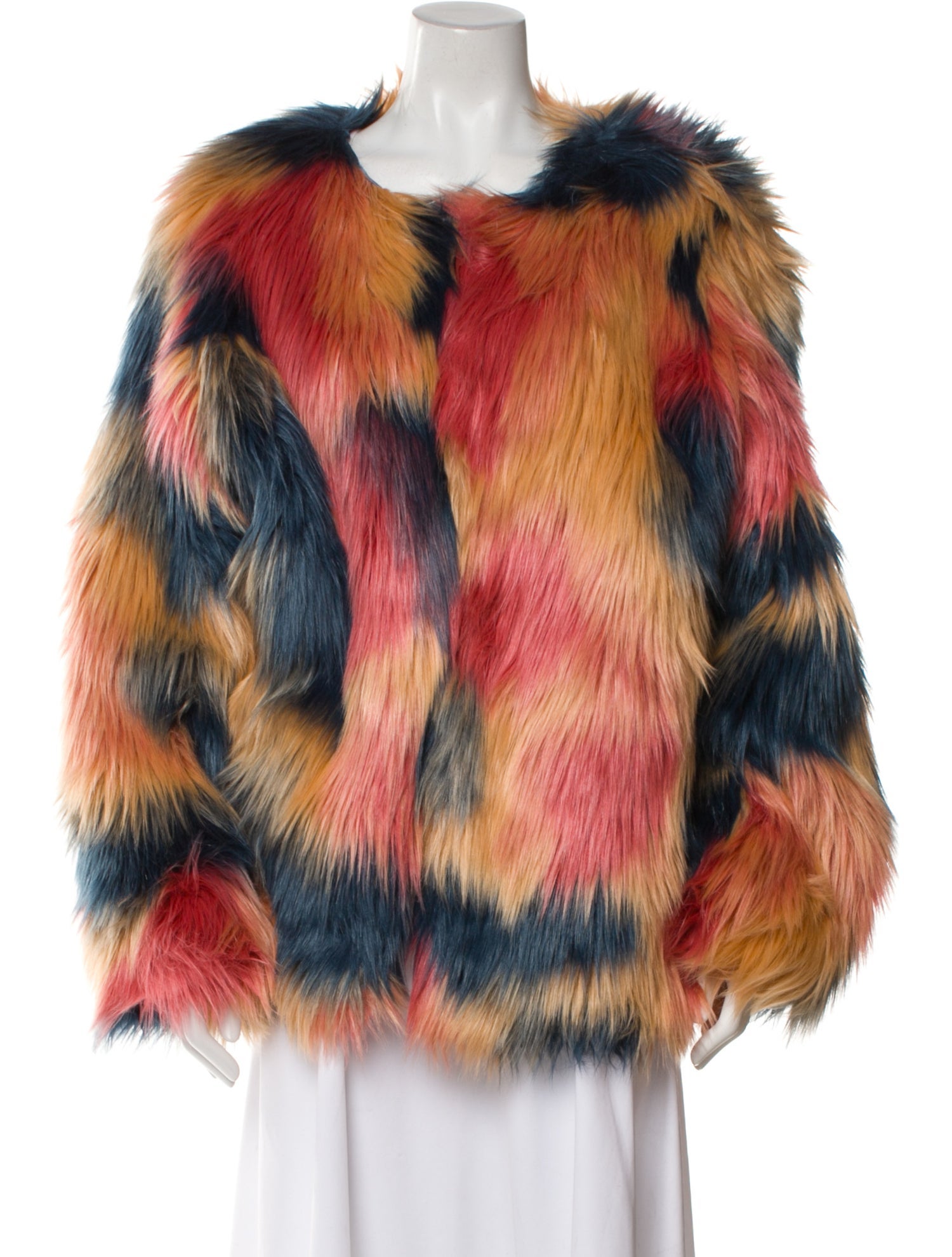 Donna Salyers Printed Faux Fur Jacket