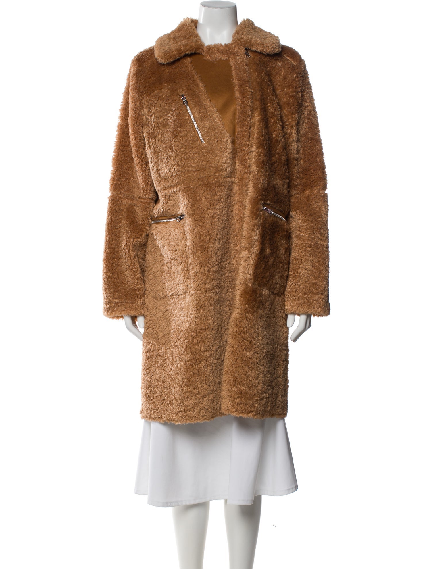 Donna Salyers Faux Fur Faux Fur Coat w/ Tags