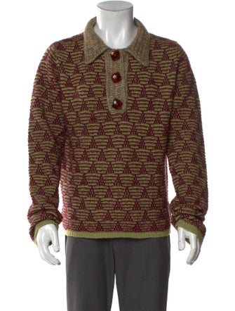 Namacheko Wool Printed Polo Sweater