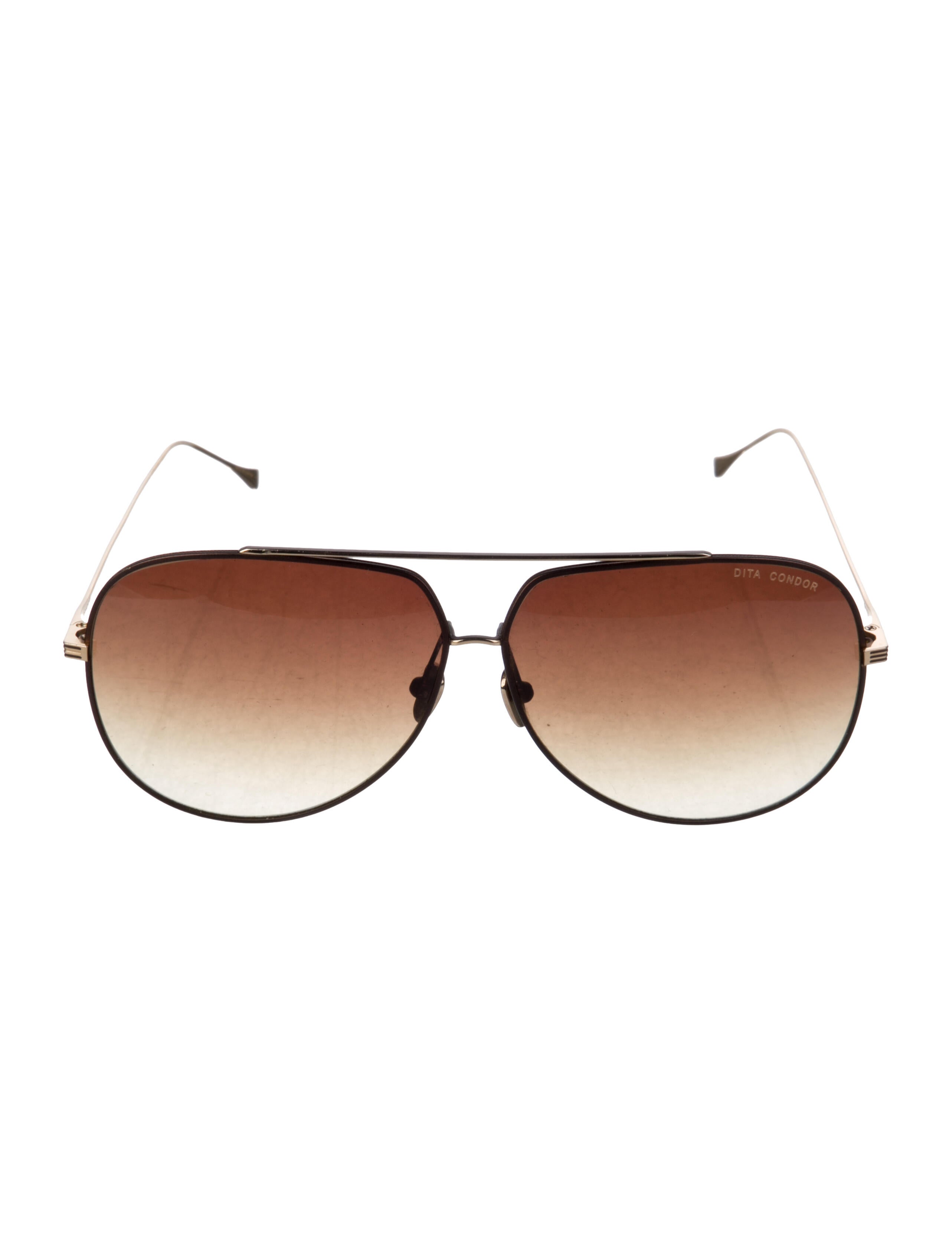 Dita Aviator Gradient Sunglasses Gold Sunglasses, Accessories