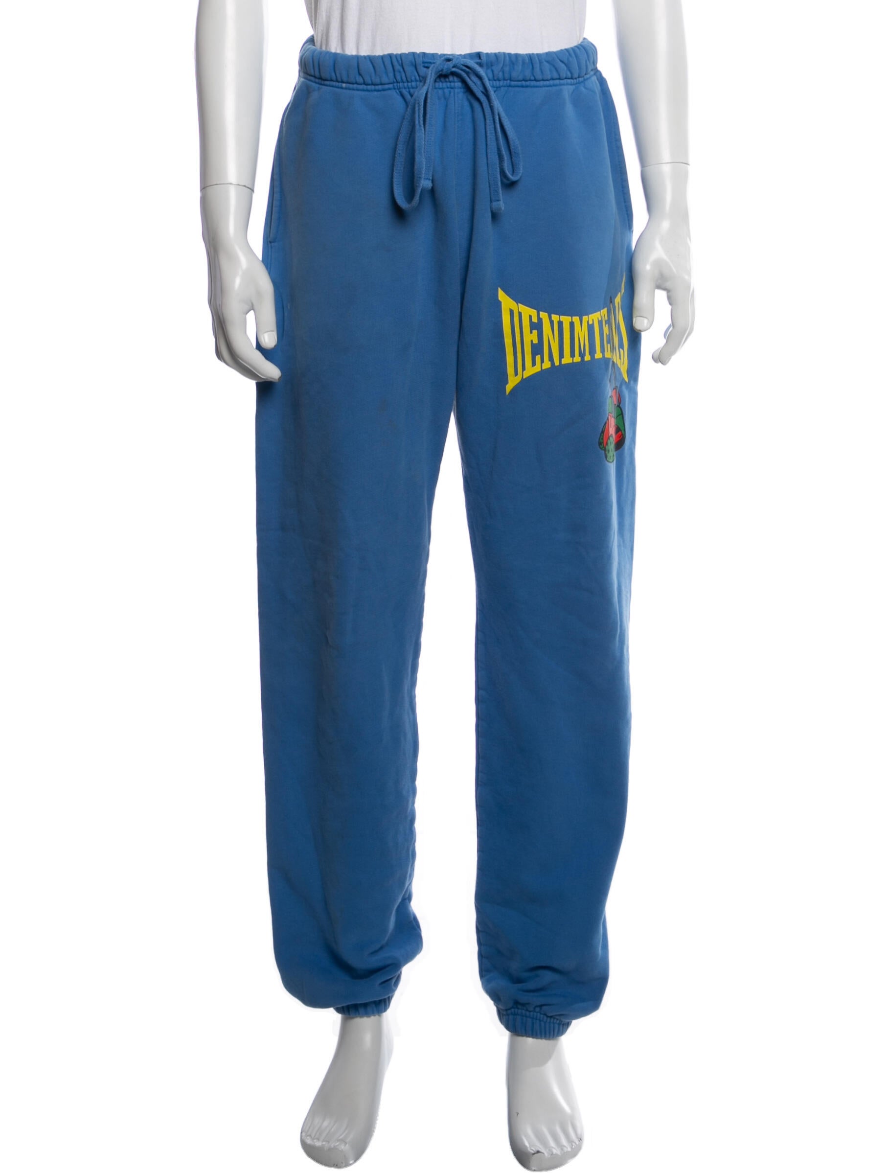 Denim Tears Graphic Print Sweatpants - Blue, 11.25
