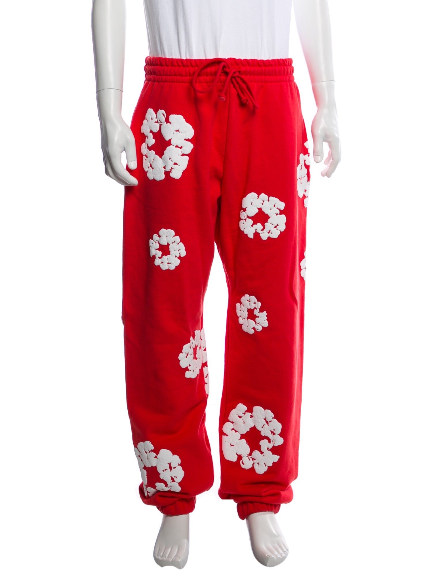 Denim Tears Printed Sweatpants - Red, 12.5