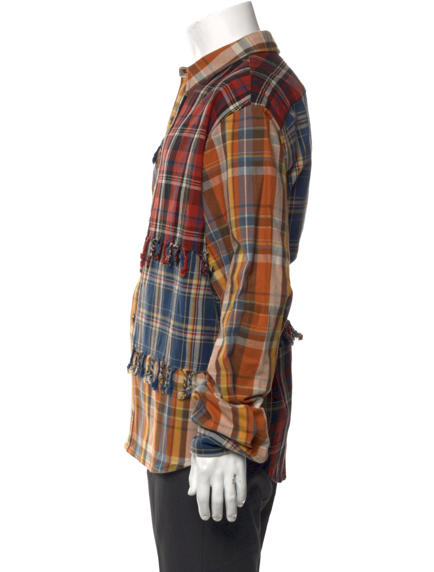 Denim Tears Plaid Flannel Plaid Print Shirt