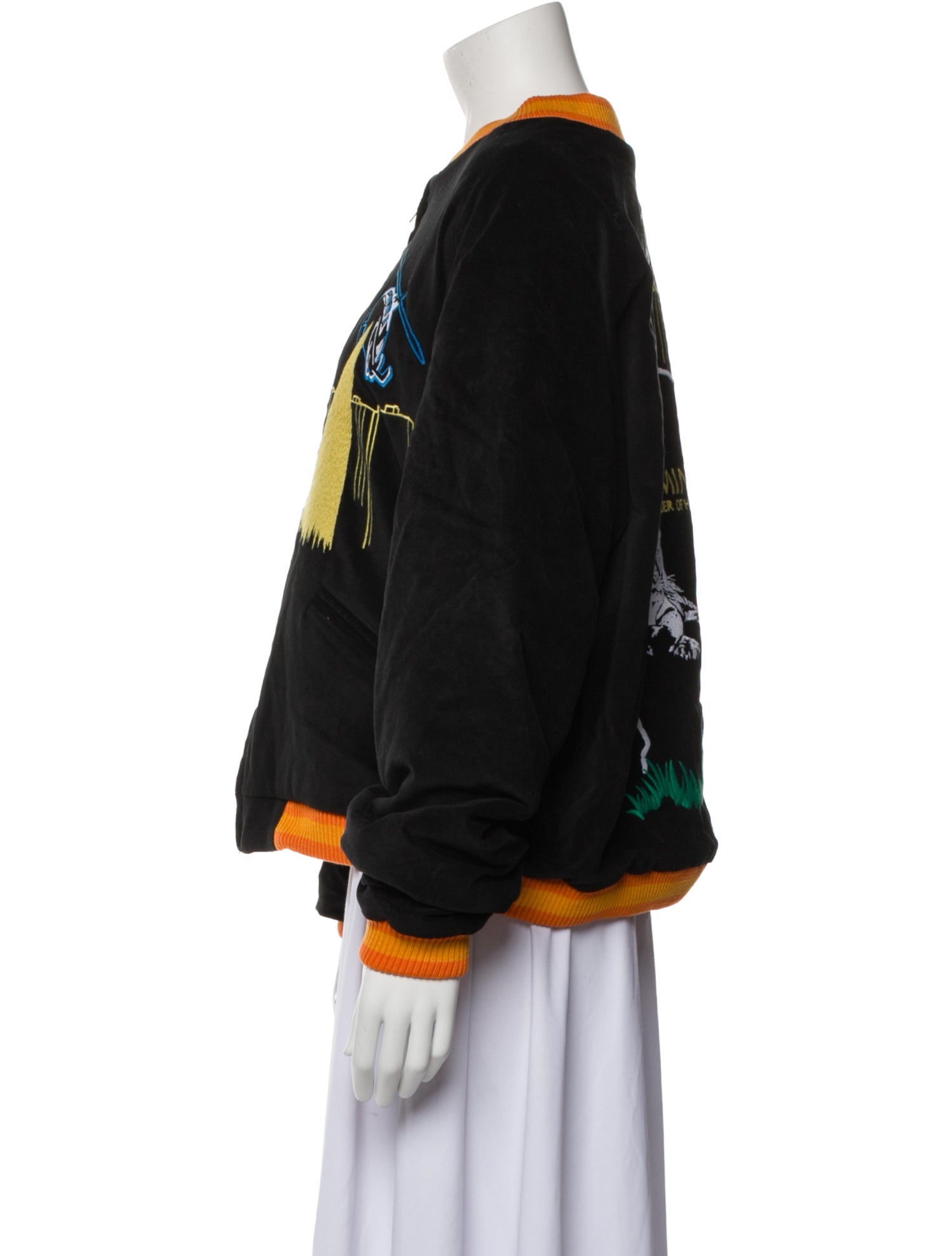 Denim Tears Ming the Tiger of Harlem Reversible Velvet Varsity Jacket