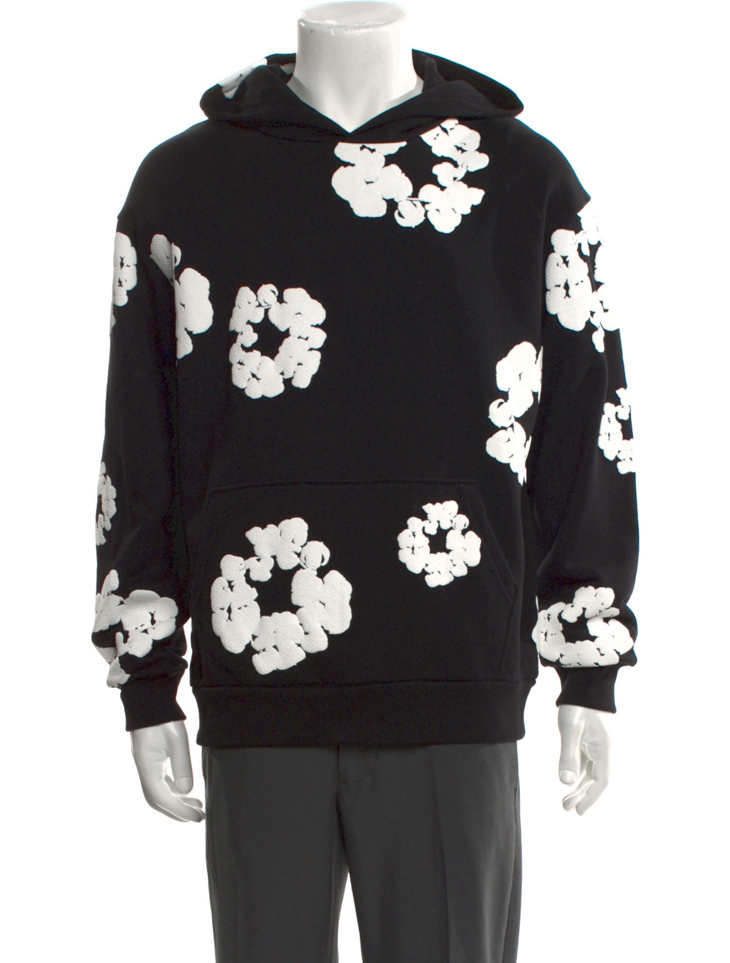 Denim Tears Cotton Wreath Graphic Print Hoodie