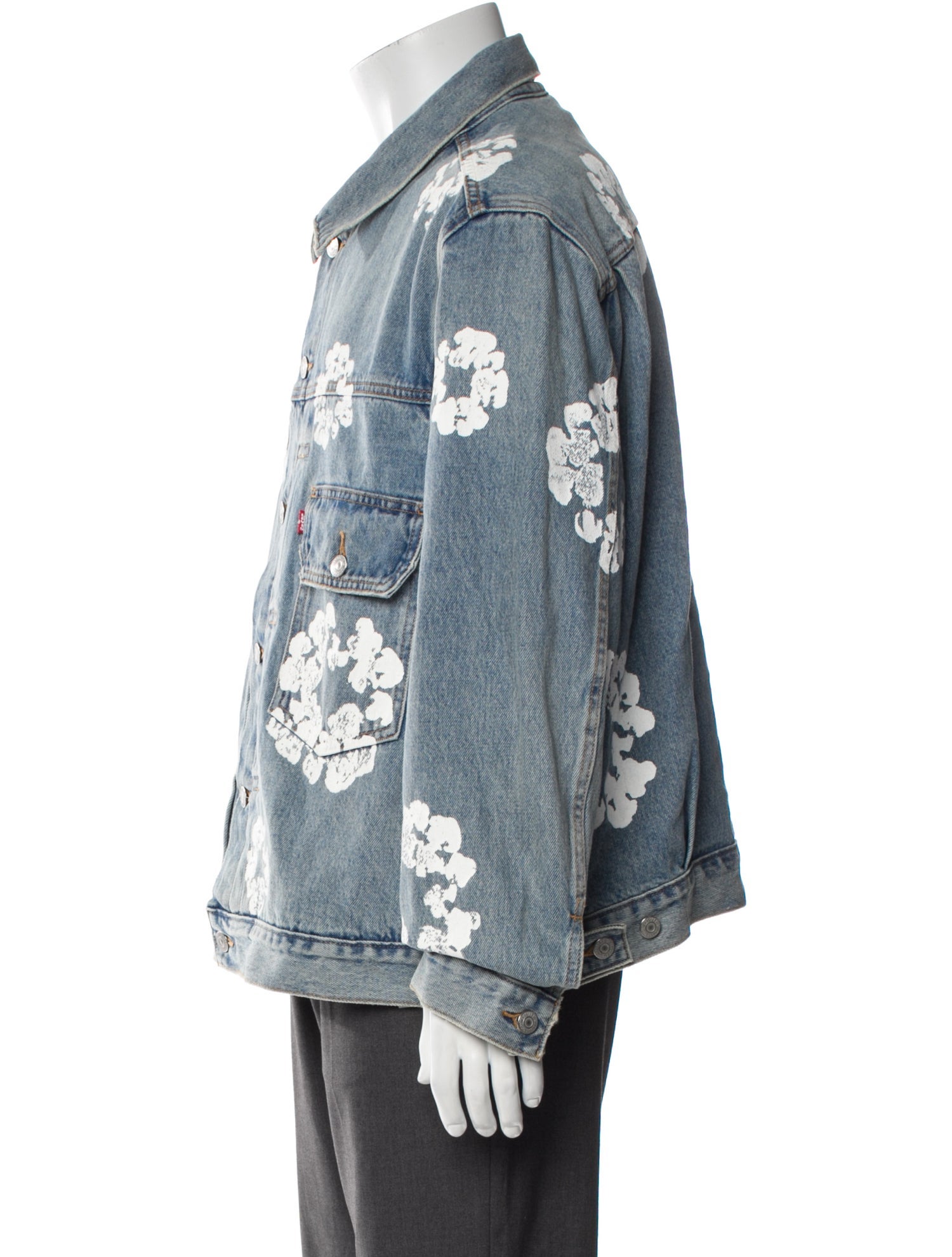 Denim Tears x Levi's Cotton Wreath Denim Floral Print Denim Jacket