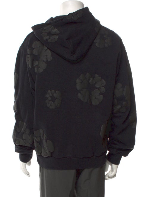 Denim Tears Tonal Cotton Wreath Floral Print Hoodie