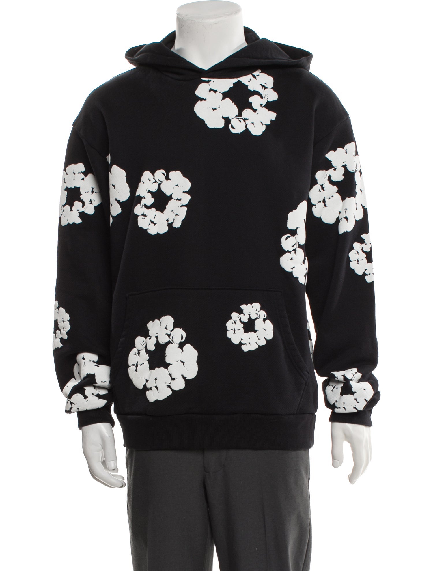 Denim Tears Cotton Wreath Graphic Print Hoodie