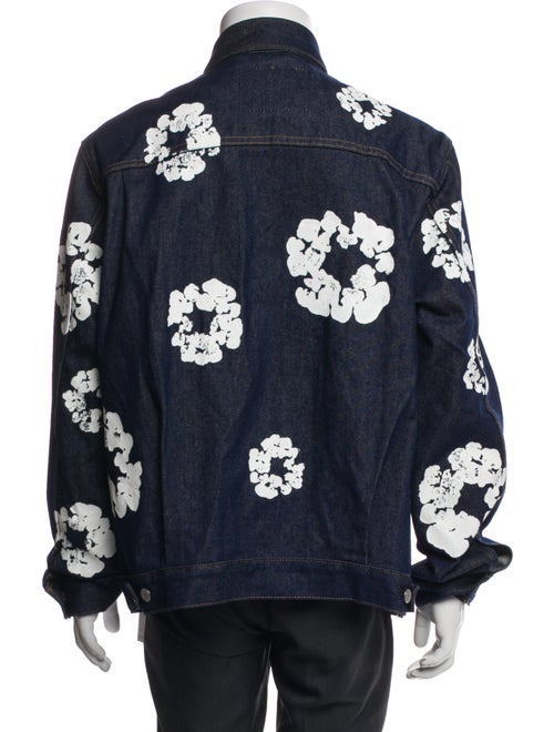 Denim Tears Cotton Wreath Denim Floral Print Denim Jacket