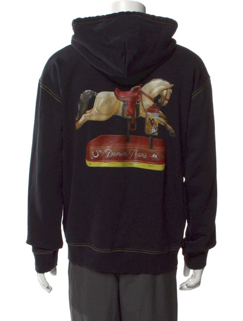 Denim Tears 'Coin Operated Horse' Zip Graphic Print Hoodie