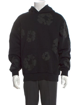 Denim Tears Tonal Cotton Wreath Graphic Print Hoodie