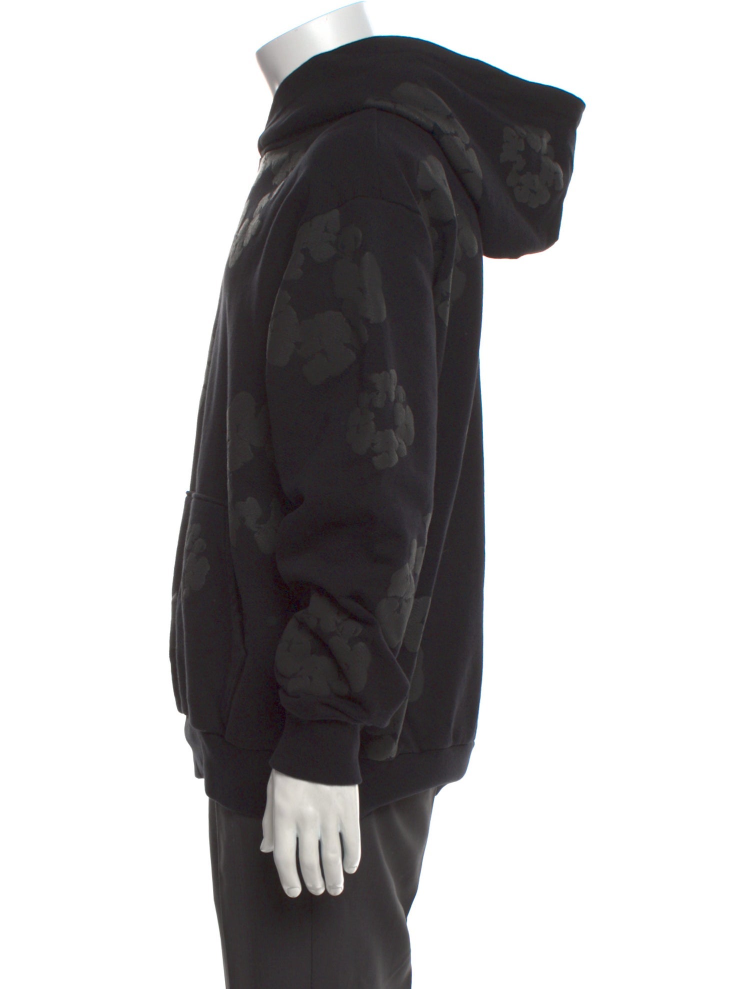 Denim Tears Tonal Cotton Wreath Graphic Print Hoodie