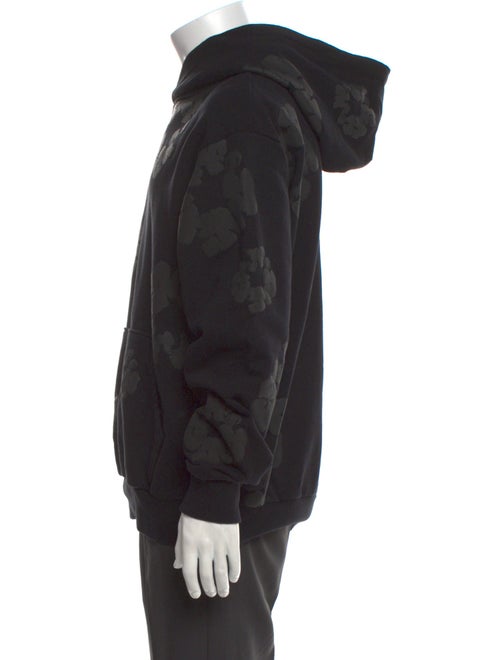 Denim Tears Tonal Cotton Wreath Graphic Print Hoodie