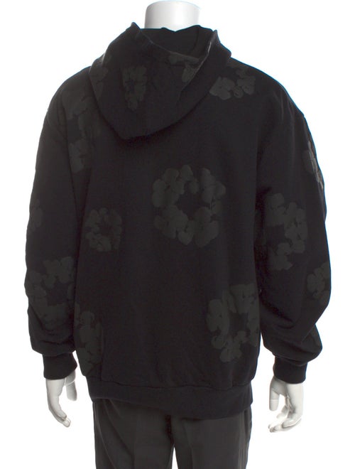 Denim Tears Tonal Cotton Wreath Graphic Print Hoodie