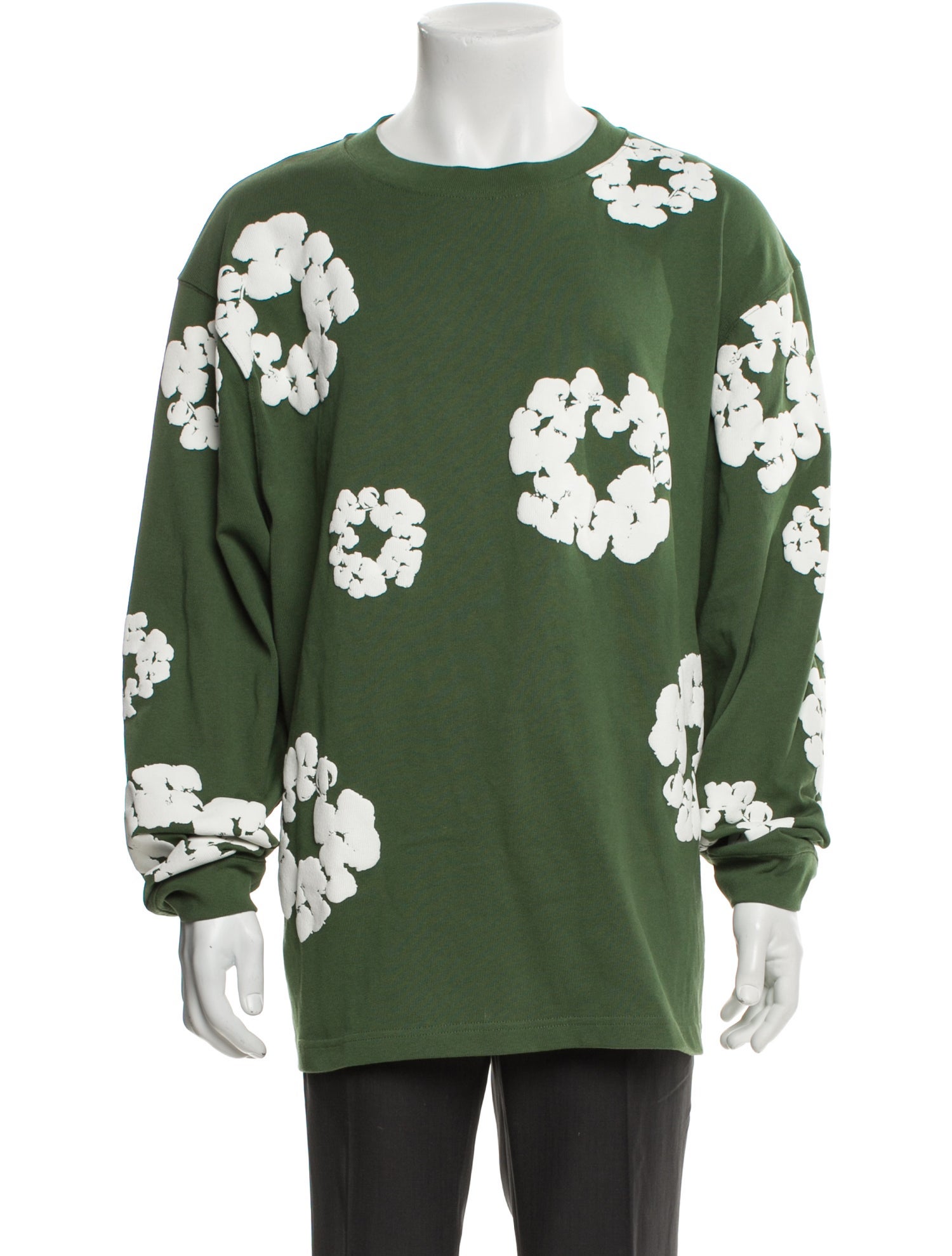 Denim Tears Cotton Wreath Graphic Print Sweatshirt