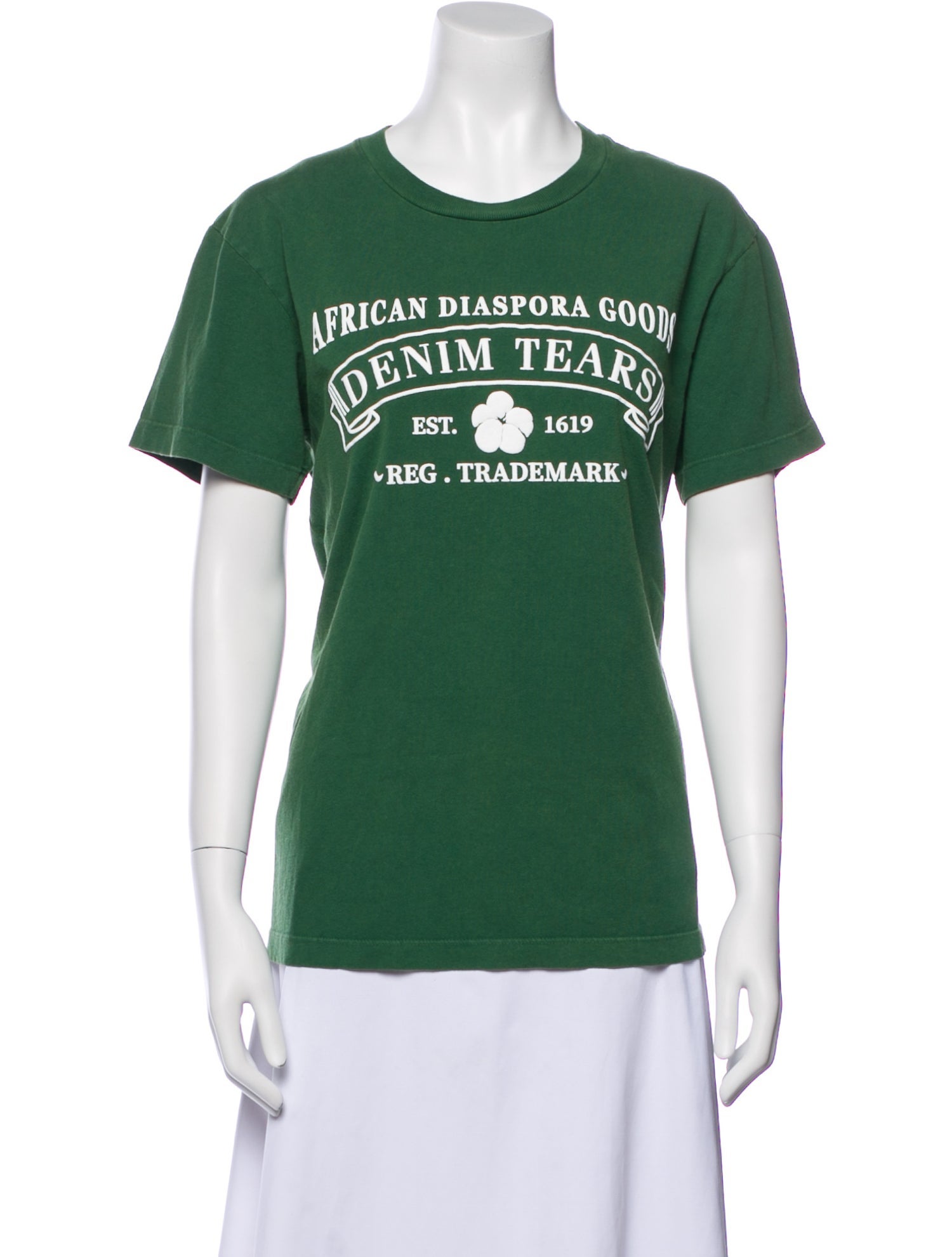 Denim Tears Graphic Print Crew Neck T-Shirt