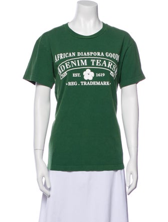 Denim Tears Graphic Print Crew Neck T-Shirt