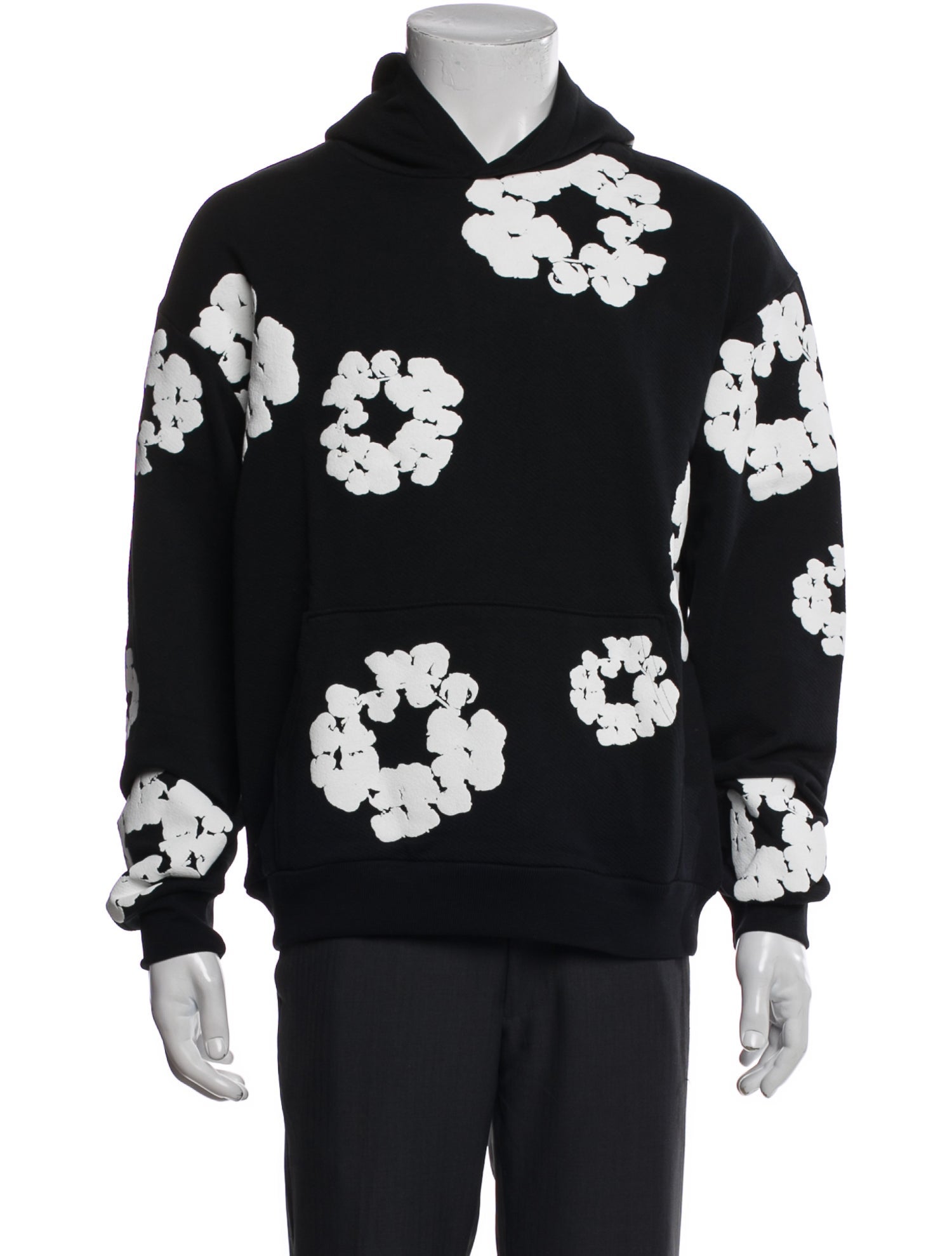 Denim Tears Cotton Wreath Graphic Print Hoodie