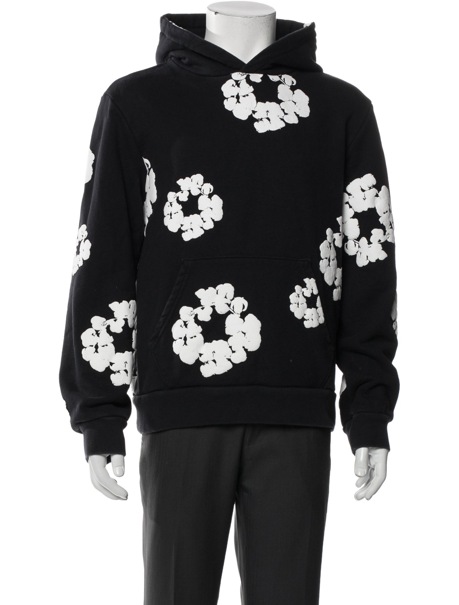 Denim Tears Cotton Wreath Graphic Print Hoodie