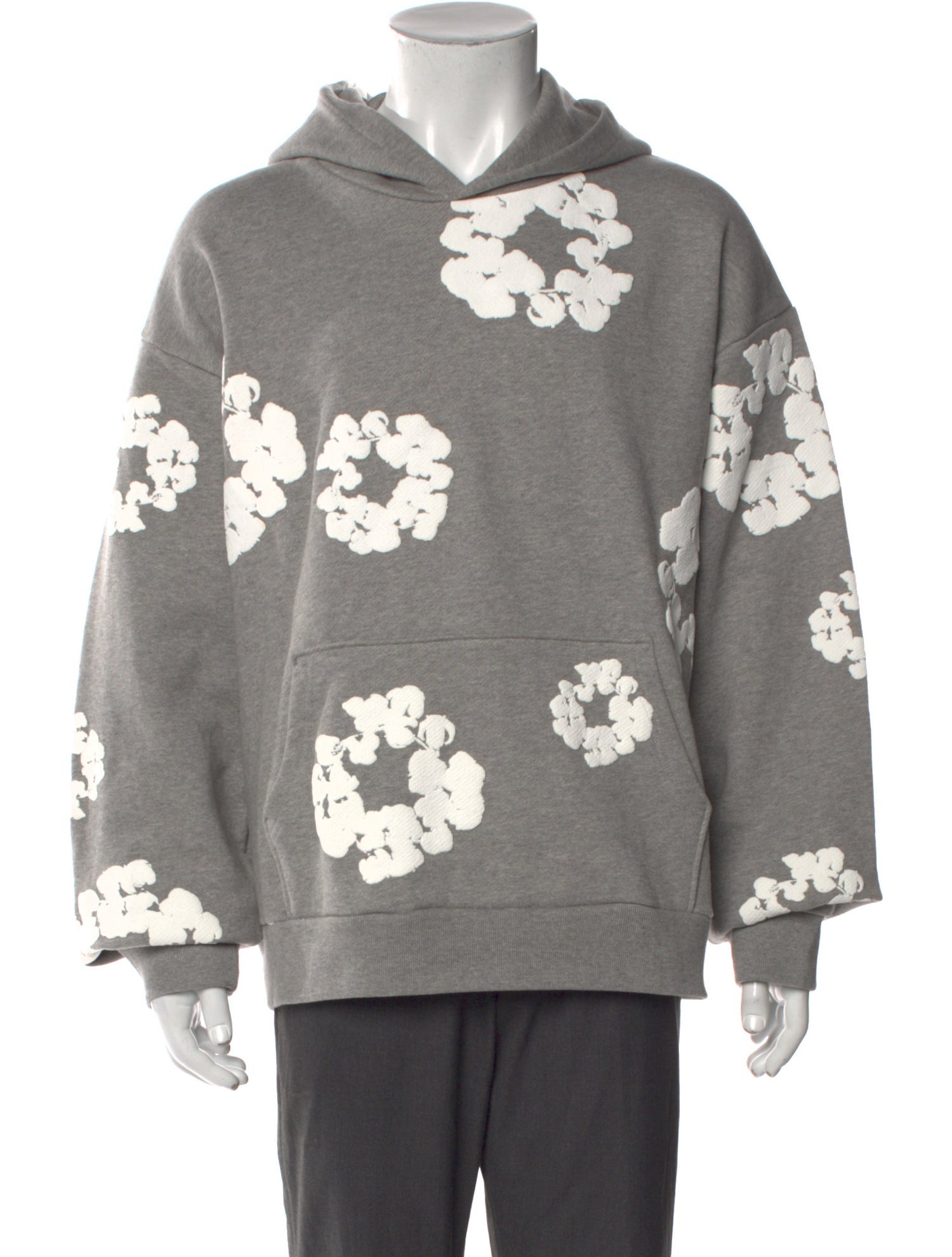 Denim Tears Cotton Wreath Graphic Print Hoodie