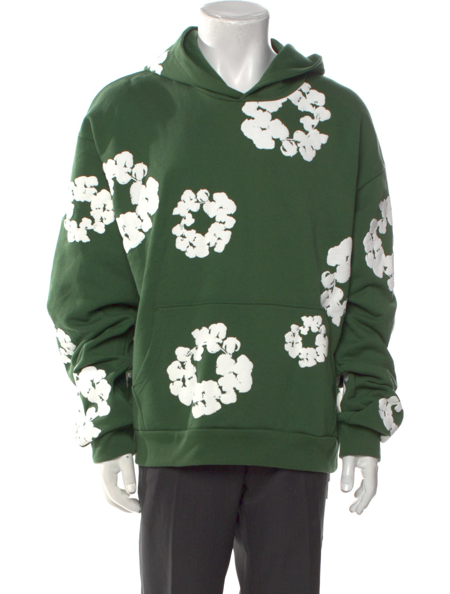 Denim Tears Cotton Wreath Graphic Print Hoodie