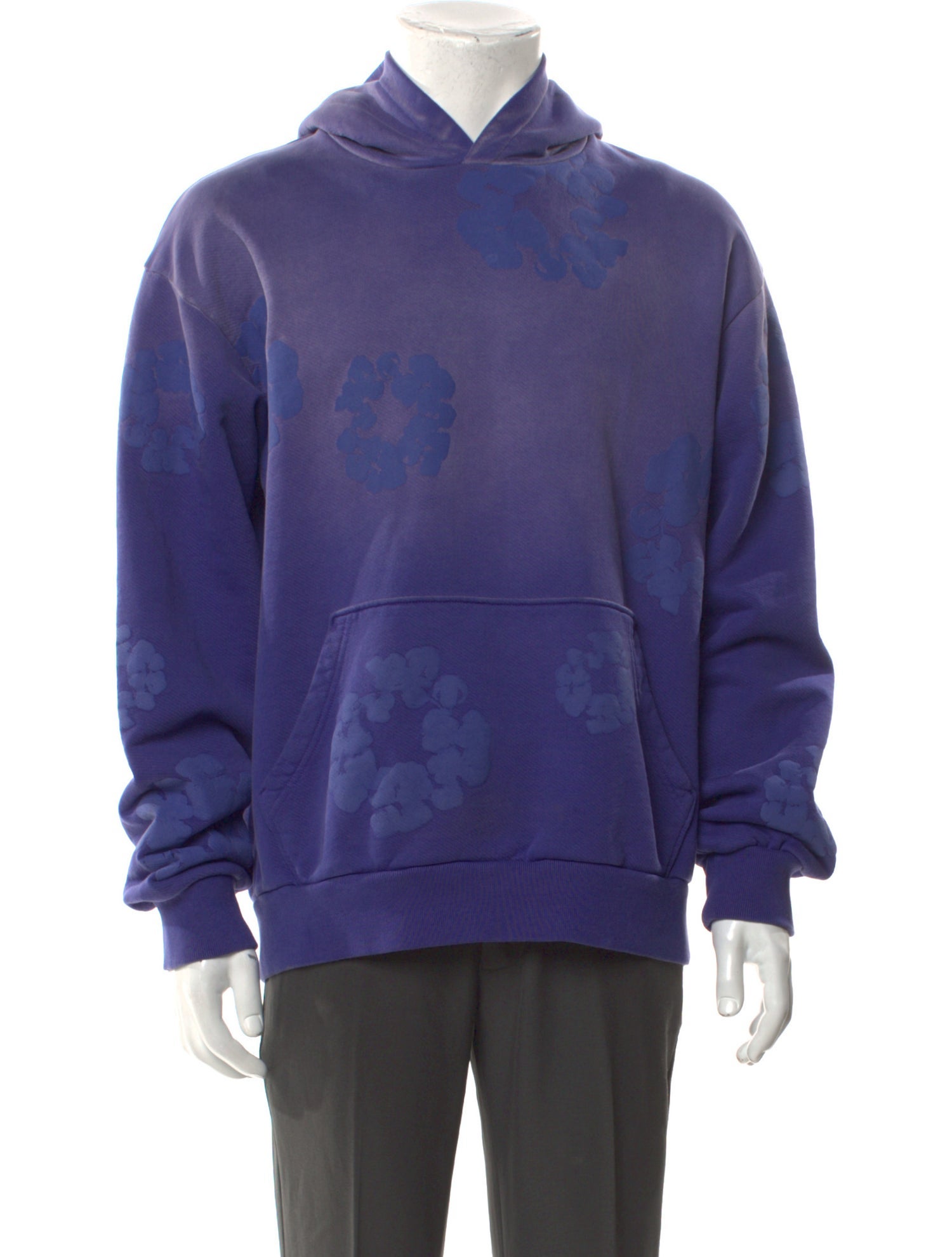 Denim Tears Mono Cotton Wreath Printed Hoodie