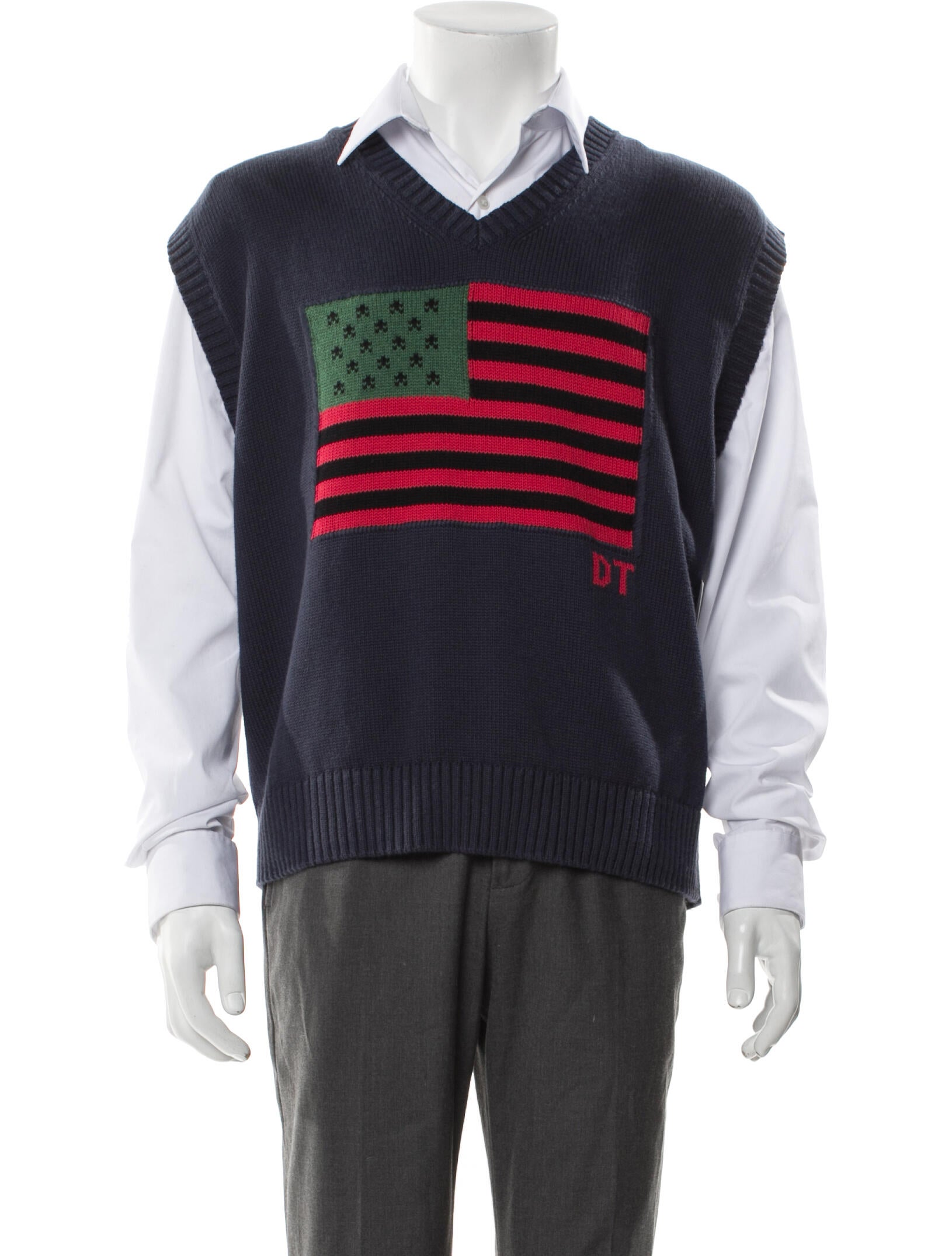 Denim Tears Pan Africa Graphic Print Sweater Vest w/ Tags