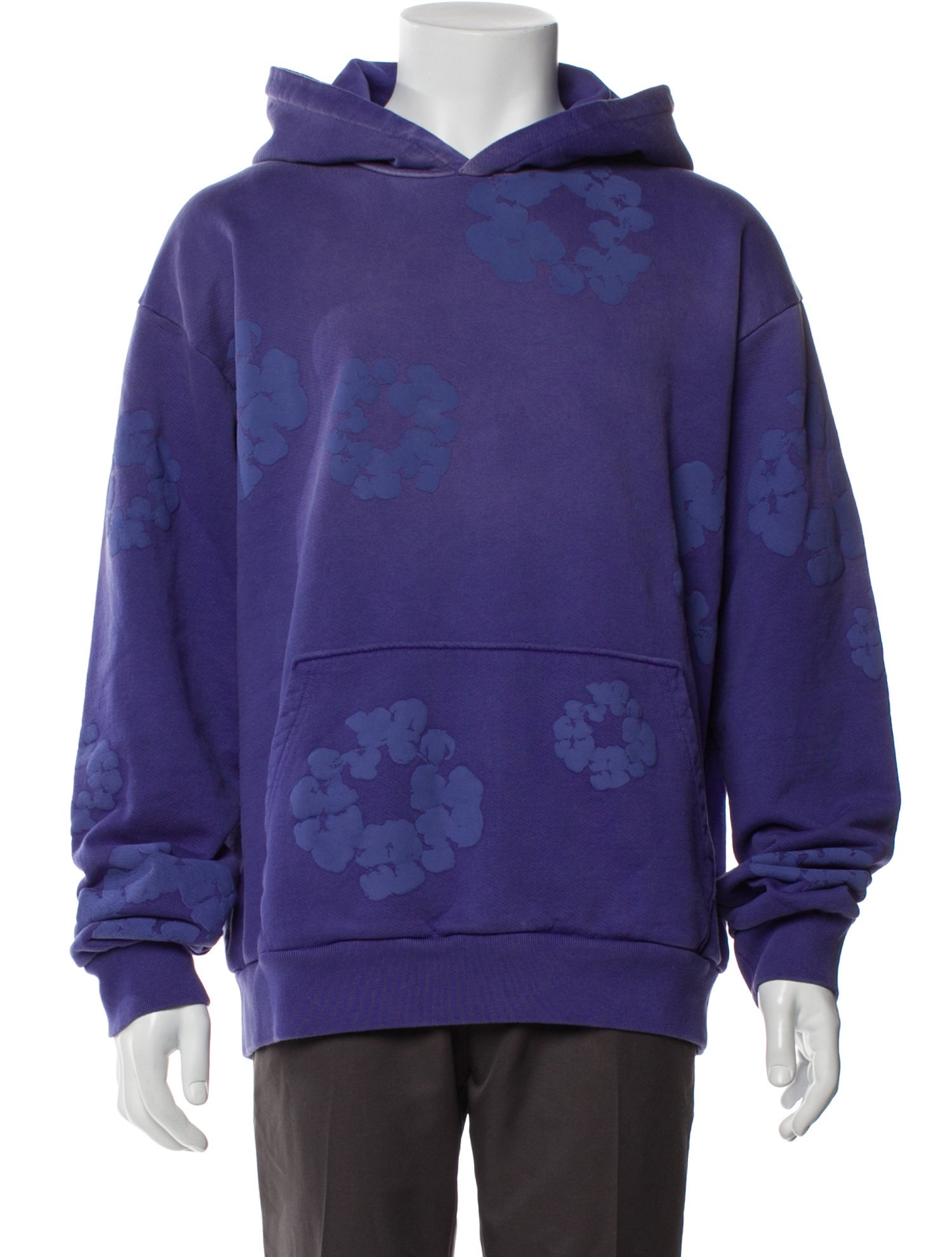 Denim Tears Mono Cotton Wreath V-Neck Hoodie w/ Tags