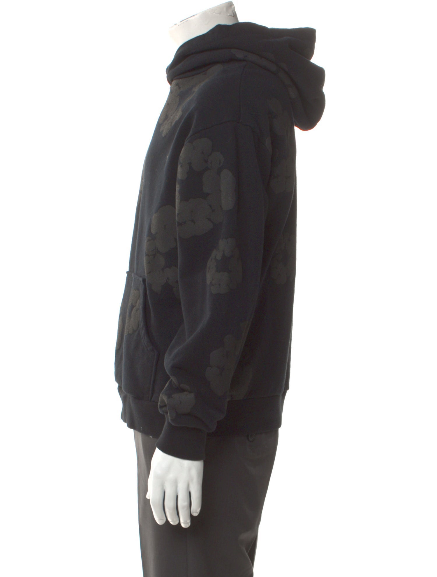 Denim Tears Tonal Cotton Wreath Graphic Print Hoodie