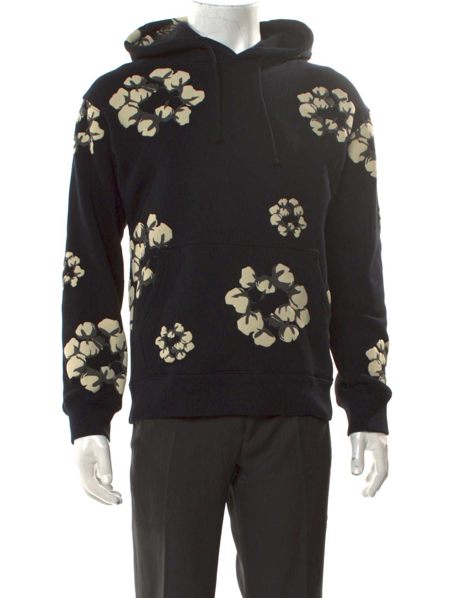 Denim Tears x Cactus Plant Flea Market Cotton Wreath Printed Hoodie