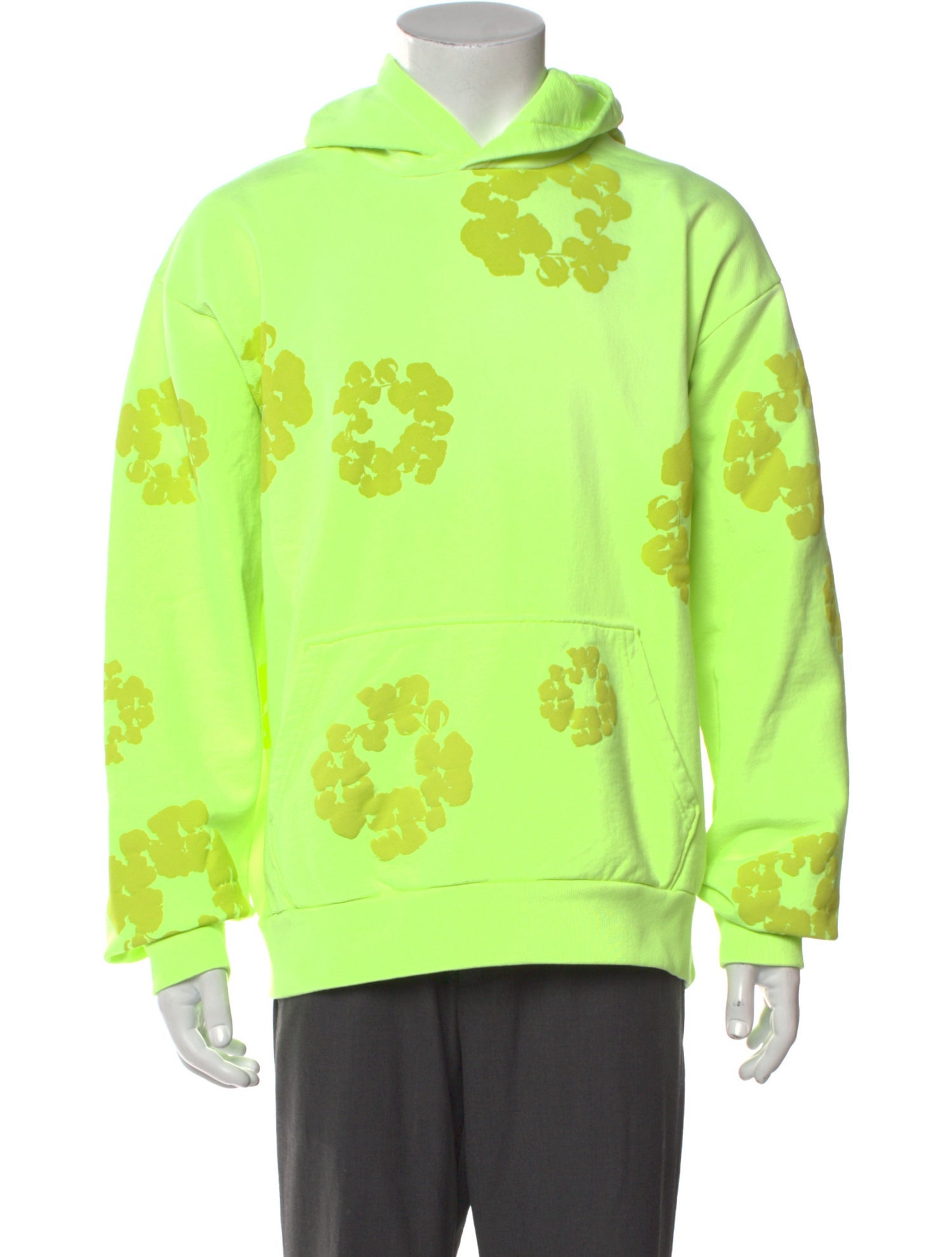 Denim Tears Mono Cotton Wreath Printed Hoodie w/ Tags