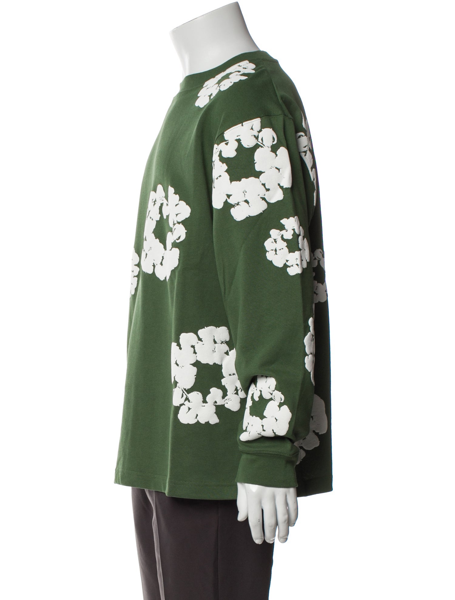 Denim Tears Cotton Wreath L/S Floral Print T-Shirt w/ Tags