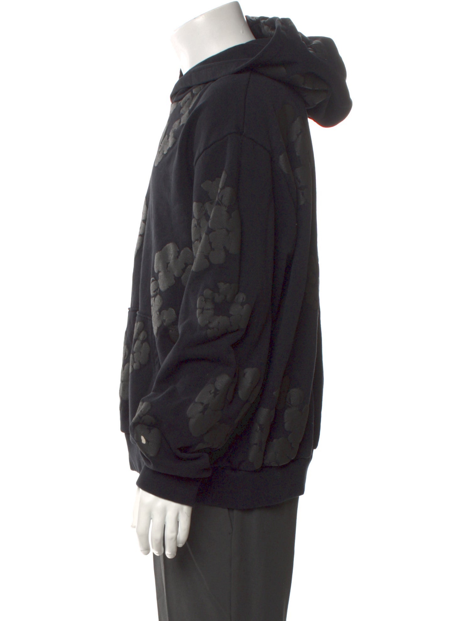 Denim Tears Tonal Cotton Wreath Floral Print Hoodie