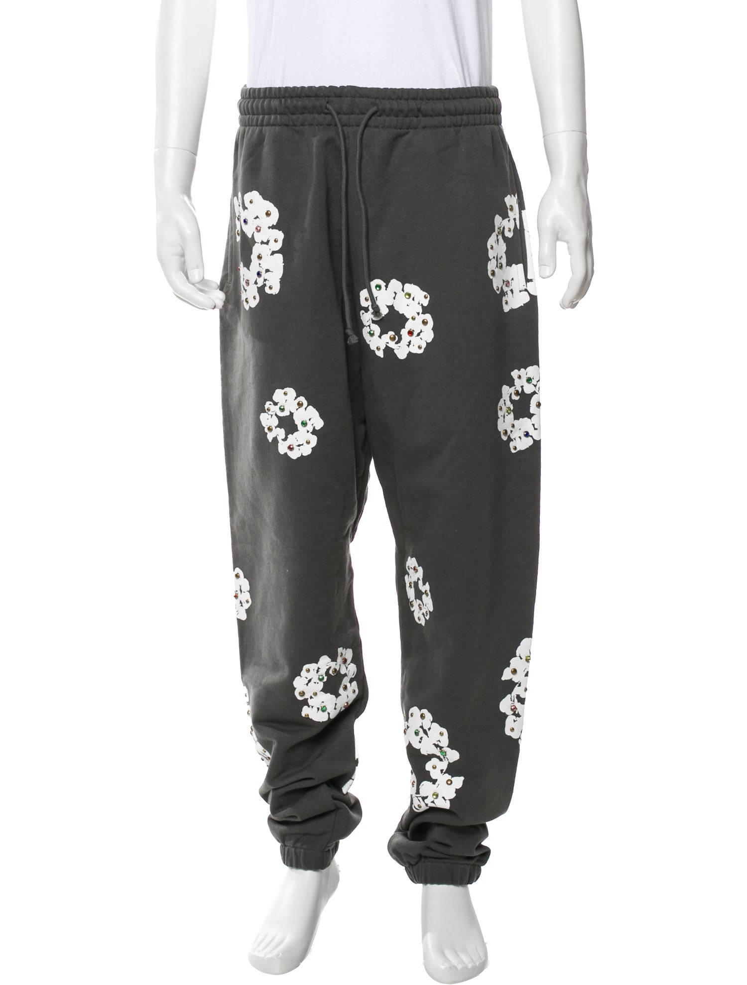 Denim Tears Rhinestone Cotton Wreath Sweatpants Sweatpants w/ Tags