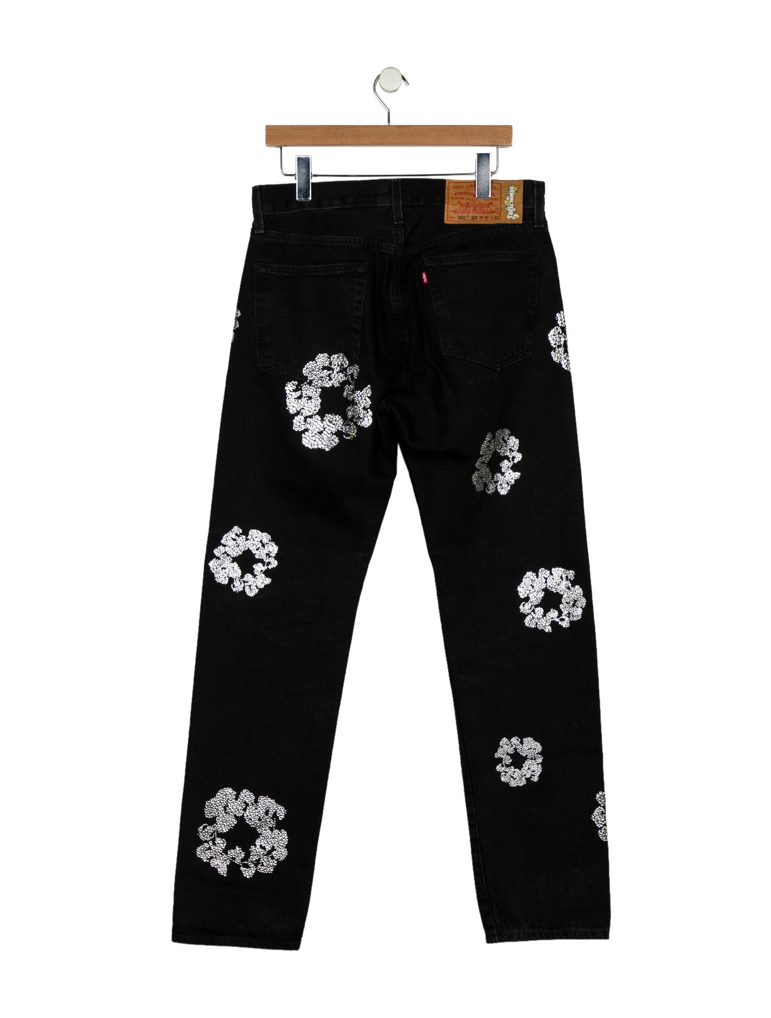 Denim Tears x Levi's Rhinestone Cotton Wreath Slim Fit Jeans