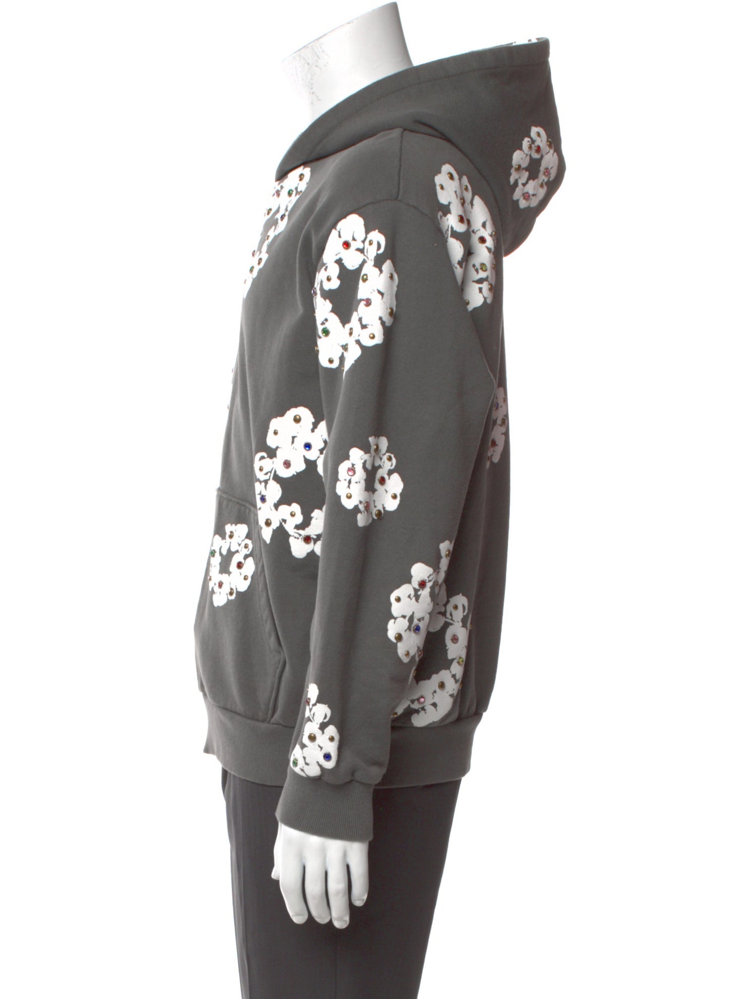 Denim Tears Rhinestone Graphic Print Cardigan