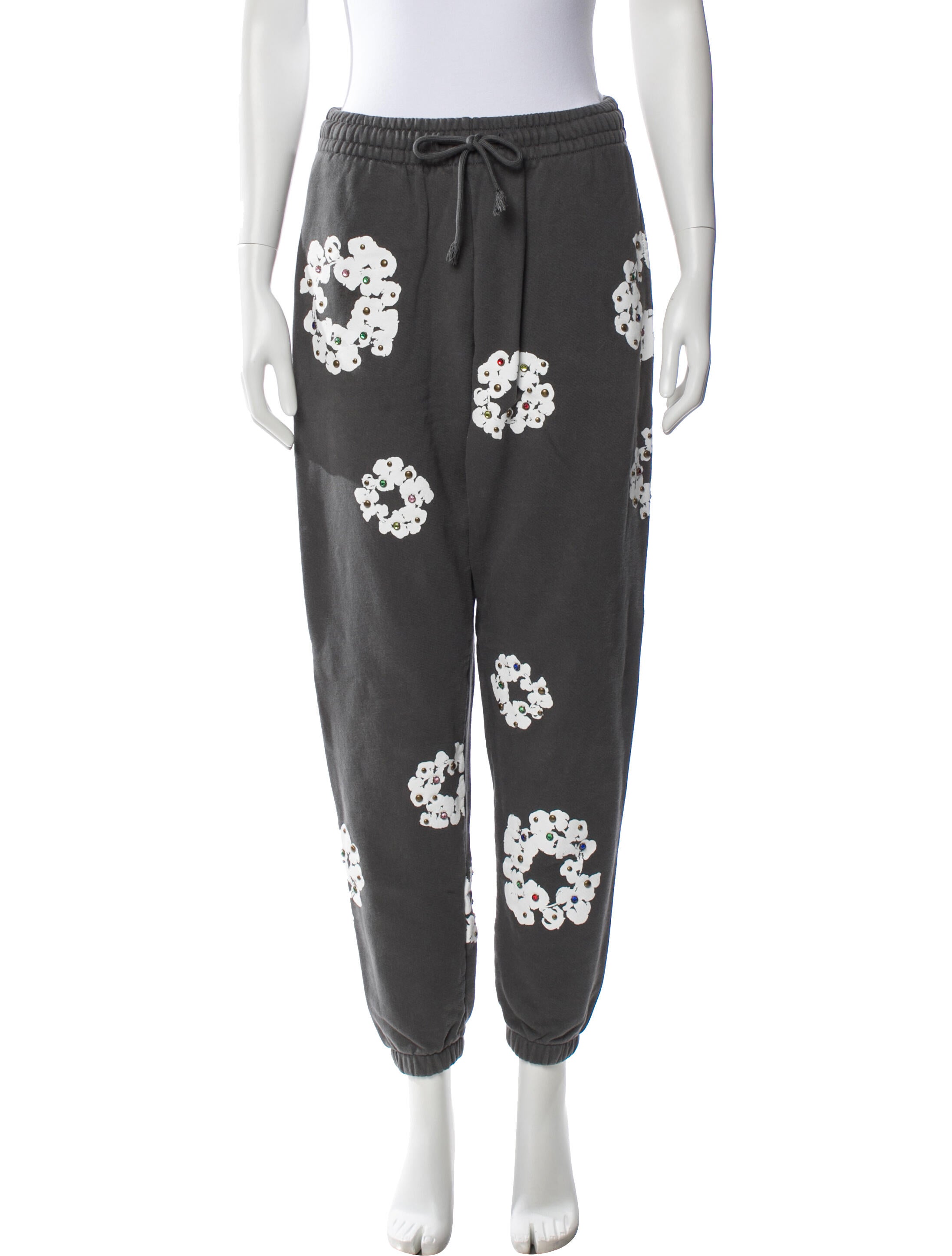 Denim Tears Cotton Wreath Rhinestone Sweatpants Sweatpants