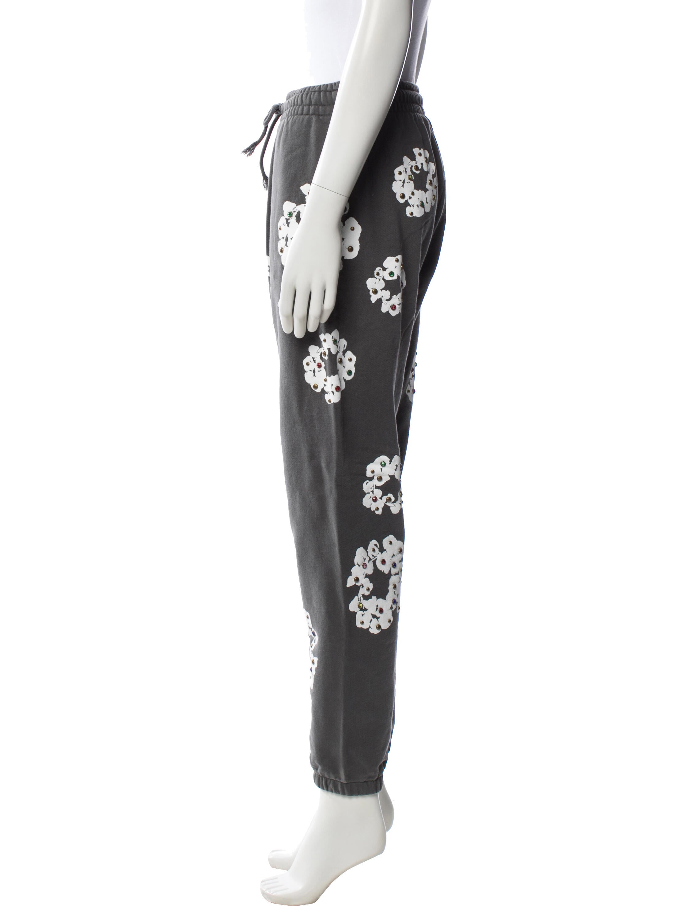 Denim Tears Cotton Wreath Rhinestone Sweatpants Sweatpants