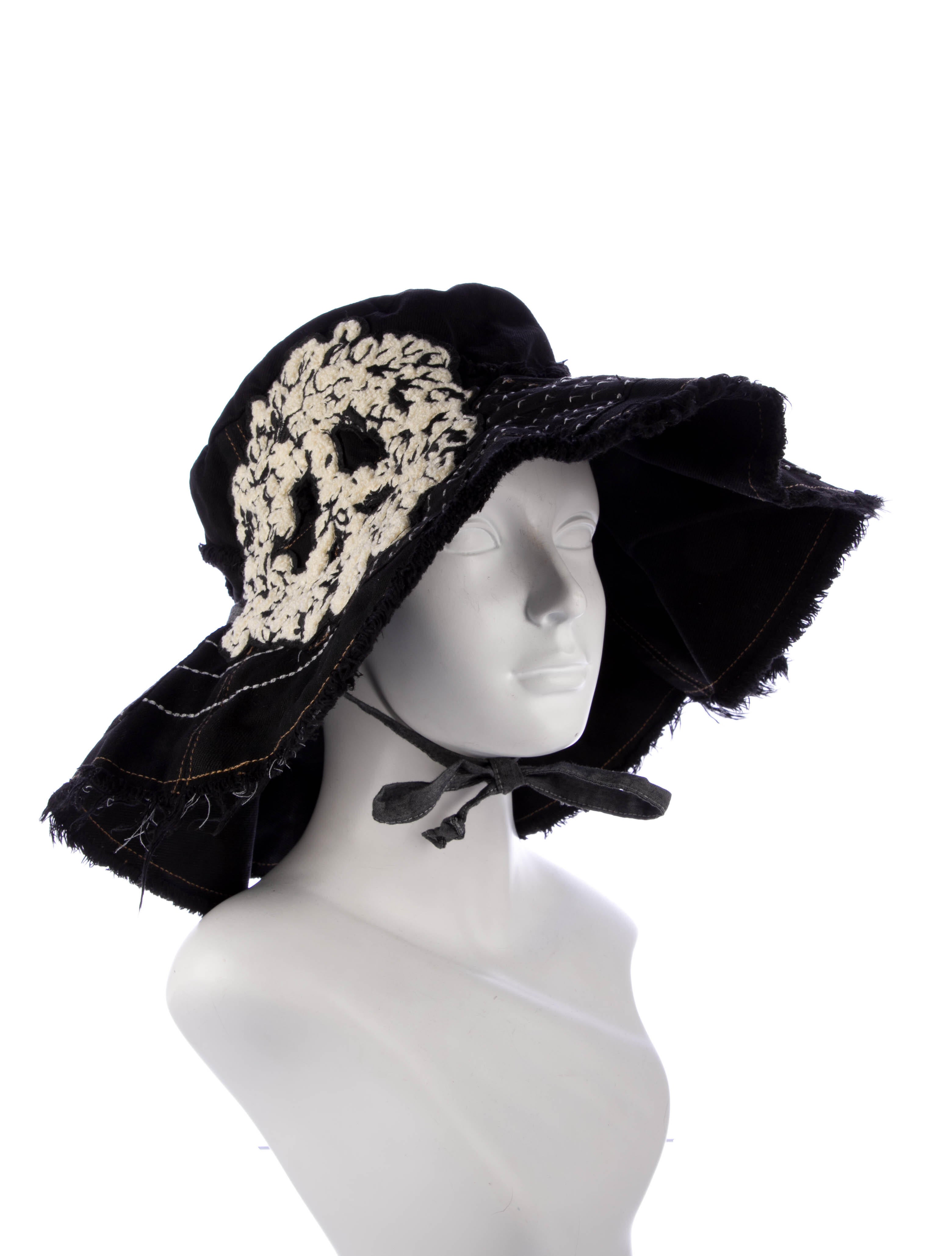 Denim Tears x Levi's Cotton Patchwork Hat - Black Hats